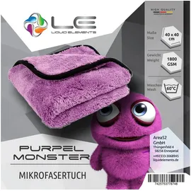 Liquid Elements Liquid Elements Purple Monster Mikrofaser Tuch1800 GSM polieren Mikrofasertuch (Mikrofaser, 40x40 cm, 1-tlg., Saugstark)