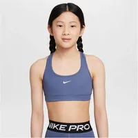 Nike Dri-FIT Swoosh Sport-BH Mädchen 491 - diffused blue/white