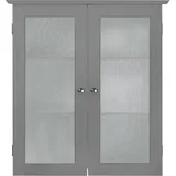 Teamson Home Badezimmer Connor Wandschrank Mit 2 Glastüren Grau Ehf-581g