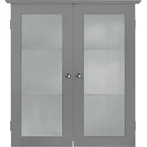 Teamson Home Badezimmer Connor Wandschrank Mit 2 Glastüren Grau Ehf-581g