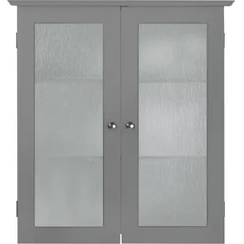 Teamson Home Badezimmer Connor Wandschrank Mit 2 Glastüren Grau Ehf-581g
