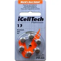 iCellTech Typ 13 - 6 Stück Hörgerätebatterien