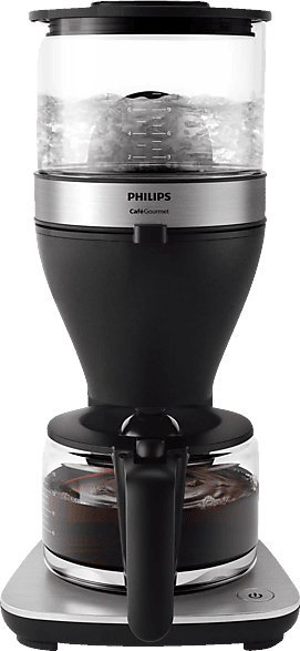 PHILIPS HD5416/60 Café Gourmet mit Glaskanne, 1,25 Liter, 1800 Watt, Kaffeemaschine Schwarz