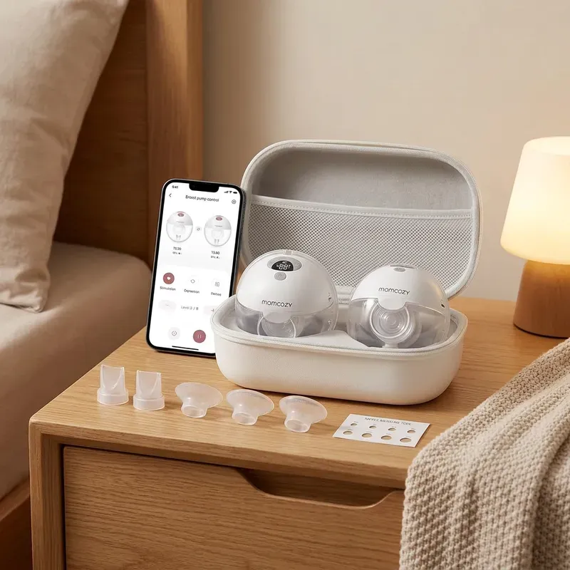 Momcozy M5 Smart App-gesteuerte Milchpumpe - Doppelpack - Grau, Geschenke für Mom