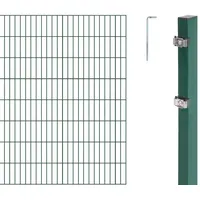 GAH Alberts Doppelstabmattenzaun 400 x 160 cm Grün/Stahl