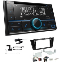 Kenwood 2-DIN Autoradio DAB+ Bluetooth für Mitsubishi Mirage piano black
