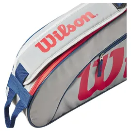 Wilson Junior 3 Tennistasche - Grey Eqt / New Red - One Size