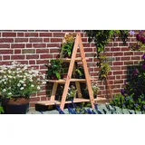 Leiterregal Abakan - 101 x 31 x 112 cm - Farbe: Natur - Blumenpyramide mit 3 Ebenen aus unbehandeltem Fichtenholz