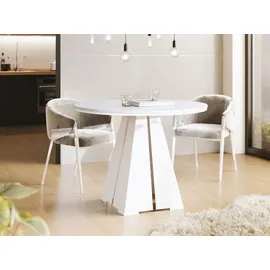 WFL GROUP Esstisch Weiß - Weiß