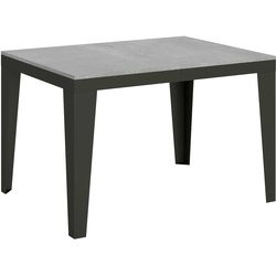 Itamoby Ausziehbarer Tisch 90x120/380 cm Gestell Flame Evolution Cement Anthrazit