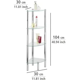 Wenko Badeckregal Yago mit 4 Glasplatten