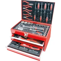 Brüder Mannesmann Werkzeuge Werkzeugset 157-tlg. rot 40 cm x 27,5 cm x 26,5 cm