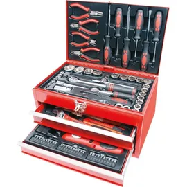Brüder Mannesmann Werkzeuge Werkzeugset 157-tlg. rot 40 cm x 27,5 cm x 26,5 cm
