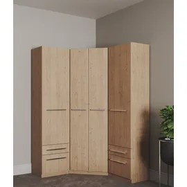 Priess Wäscheschrank Barcelona 48 x 193 x 36 cm Beige/Braun