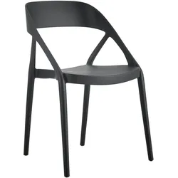 METRO PROFESSIONAL Gastro Stapelstuhl mit Armlehne, Kunststoff, schwarz