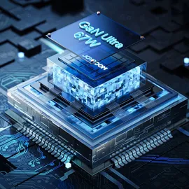 Joyroom Ladegert GaN 67W 4 Ports (2x USB, 2x USB C) schwarz (TCG02) + Kabel USB C - USB C 100W 1,2m - Schwarz