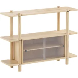 Noe 3 Regal mit Glasvitrine