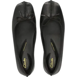 CLARKS Freckle Ice Ballerinas Black Leather 37 1/2