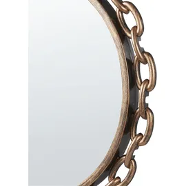 Beliani Wandspiegel Gold - 46 cm mit Kettenrahmen moderner Stil YEBRA