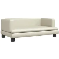 vidaXL Kindersofa Creme 80x45x30 cm Kunstleder
