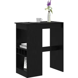 vidaXL Bartisch mit Regal 90 x 47,5 x 103,5 cm Schwarz
