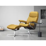 Stressless Stressless® »Consul«, (Set, Relaxsessel mit Hocker), mit Hocker, mit Cross Base, Größe S, M & L, Holzakzent Wenge, gelb