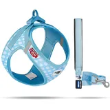 Curli Clasp Vest Hundegeschirr Skyblue-Circles S