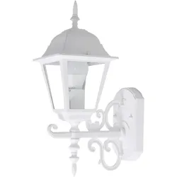 Laterne, Außenbereich, IP44, Glas klar, weiß