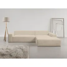 werk2 Ecksofa WERK2 "Zeus-XL, B/T: 311/210 cm, Mega-Sofa mit großer Sitztiefe, modern", beige (natur), B:311cm H:70cm T:210cm, 90% Polyester, 10% Nylon, Sofas, Ecksofa, Curvy Trend Garnitur mit urbaner Optik, bequem, Big-Sofa, L-Form