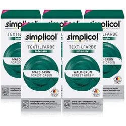 Simplicol Textilfarbe intensiv Wald-Grün 150g 5er Pack