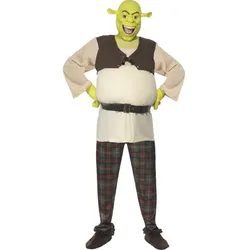 Grünes Shrek Herrenkostüm - M