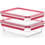 Emsa Frischhaltedose »Clip&Close, Made in Germany, 2 Liter«, (2 tlg.), backofen-, gefrierfest, mikrowellengeeignet, (2 Dosen m. Deckel)