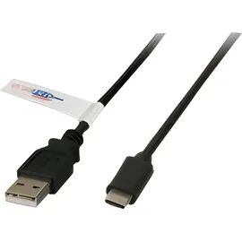 EFB-Elektronik EFB K5258SW.1 USB2.0 Anschlusskabel A-C St.-St., 1,0m, schwarz, Premium K5258SW1