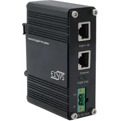 Exsys Industrie Ethernet PoE++ Splitter 802.3at 12VDC/36W - Switch - 1 Gbps