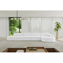 altdecor Ecksofa Ottomane Rechts TARO-L3 - 413x171x79,5 cm Weiß