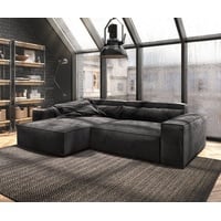 DeLife Ecksofa Sirpio XL 270x170 cm Mikrofaser Schwarz Recamiere variabel, Ecksofas