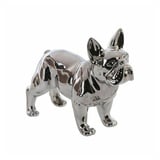 Casablanca by Gilde Casablanca - Skulptur, Figur - Bulldogge - Bulli Silber 29 cm - Keramik