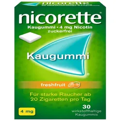 nicorette Kaugummi 4mg freshfruit zur Rauchentwöhnung 30 St