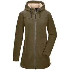 G.I.G.A. DX by killtec Damen Fleeceparka/Fleecejacke mit Kapuze GW 82 WMN FLC PRK, dunkelschlamm, 44,