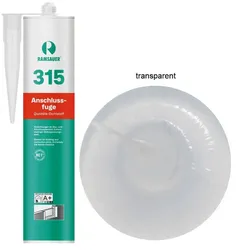Ramsauer 315 Anschlussfuge transparent 1K Silikon Dichtstoff 310ml Kartusche