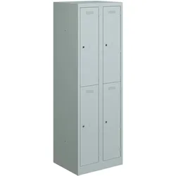 Bisley Primary Lockers, 4 Abteile, je 1 Fach, Farbe lichtgrau