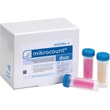MIKROCOUNT Mikrocount® Duo 20 Stück Nährböden | Nährboden zur Oberflächenuntersuchung auf Schimmel und Bakterien | Contact Slides Hygienekontrolle