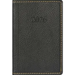 Rido Taschenkalender Partner Industrie I 7,2x11,2cm 1 Woche/Seite Kunstleder schwarz 2026