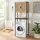 [en.casa] Tervola Toilettenschrank 63 x 172 x 27 cm Schwarz/Bambus