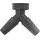 Conmetall Cornat Rezyklat Schlauchanschluss 2-fach - 45° Abzweig - 1 Zoll Ig Ø 21 mm - 23 mm - Hergestellt aus recycelten Kunststoffen, Doppel-maschinenanschluss, Tec356401r