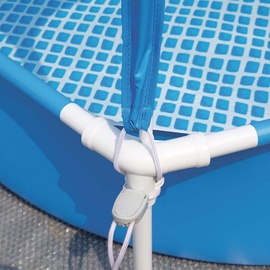 Intex Canopy Metallrahmen Pool mit Überdachung (183x38cm) mit Wassersprüher Kinderpool Planschbecken