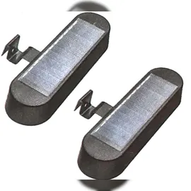 Hi LED Solar Dachrinnenleuchte 2er Set Kunststoff, Metall 30 lm Dämmerungssensor schwarz