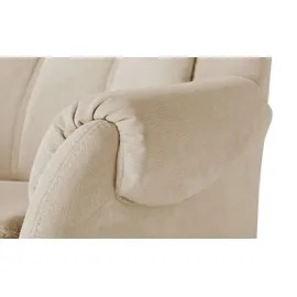 Polstermöbel Oelsa Fernsehsessel Andorra Mikrofaser 87 x 108 x 110 cm Beige mit Rollen