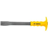 Topex Flachmeißel mit Handschutz - Handmeißel mit ergonomischer Handgriff - Handlicher, starker Meißel mit Schutz - Größen: Meißelkörpers: 19 mm - Länge: 300 mm - Meißelklinge: 27 mm