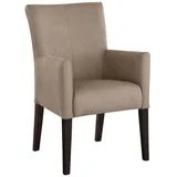 Home affaire Esszimmerstuhl King, Polsterstuhl, Armlehnstuhl, Gestell Massivholz beige